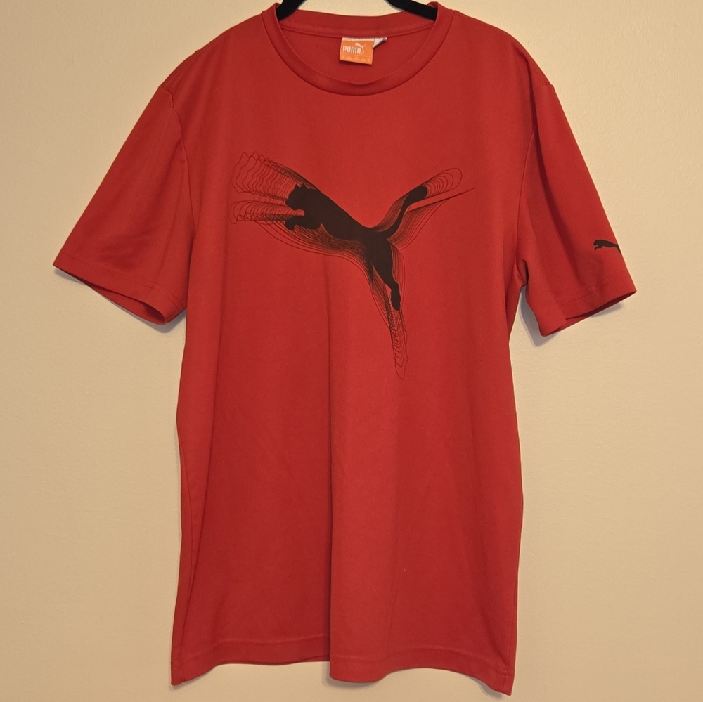 Puma Red Athletic Short Sleeve Shirt
